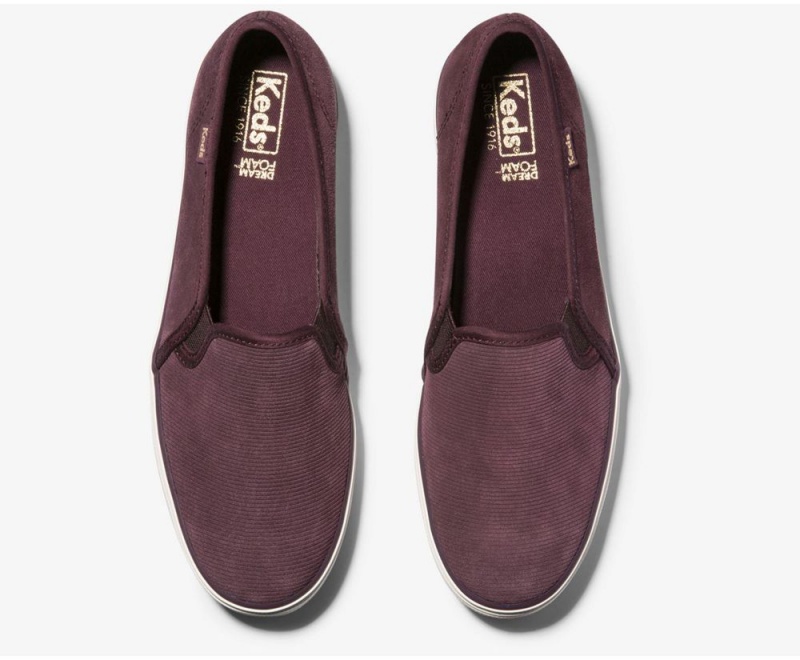 Keds Triple Decker Wildleder Burgundy Slip On Damen Bordeaux | WJZ729160