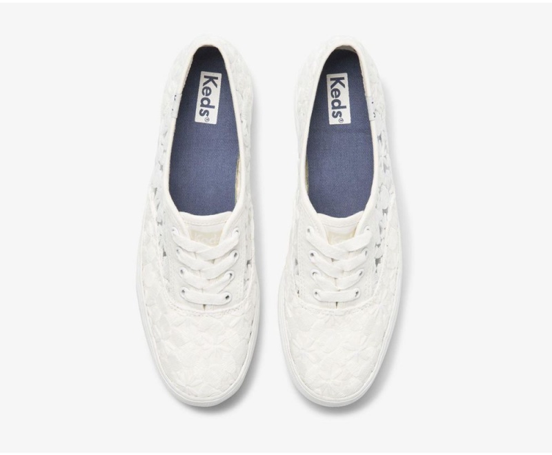 Keds Triple Floral Embroidery Sneakers Damen Weiß | CIE638941