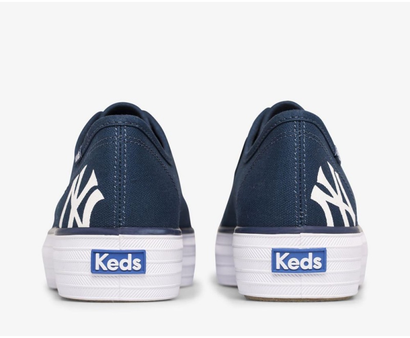 Keds Triple Kick MLB Sneakers Damen Navy | UZN983276