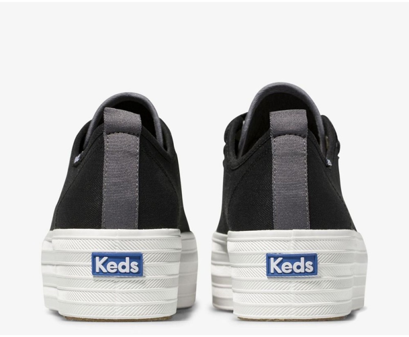 Keds Triple Up Canvas Sneakers Damen Schwarz | MZF695170