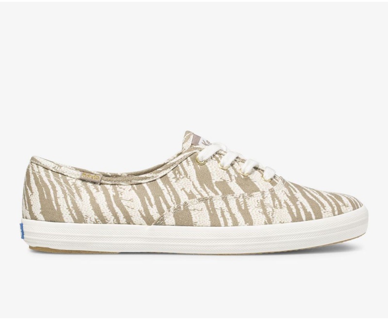 Keds Washable Champion Animal Sneakers Damen Weiß Grau | RBW125730