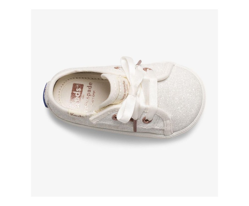 Keds x KSNY Kickstart Ivory Glitter Crib Sneakers Mädchen Weiß | ITJ178394