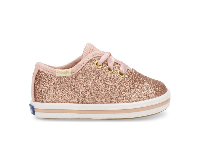 Keds x Kate Spade New York Champion Glitter Crib Sneakers Mädchen Rosa Gold | LUO870943