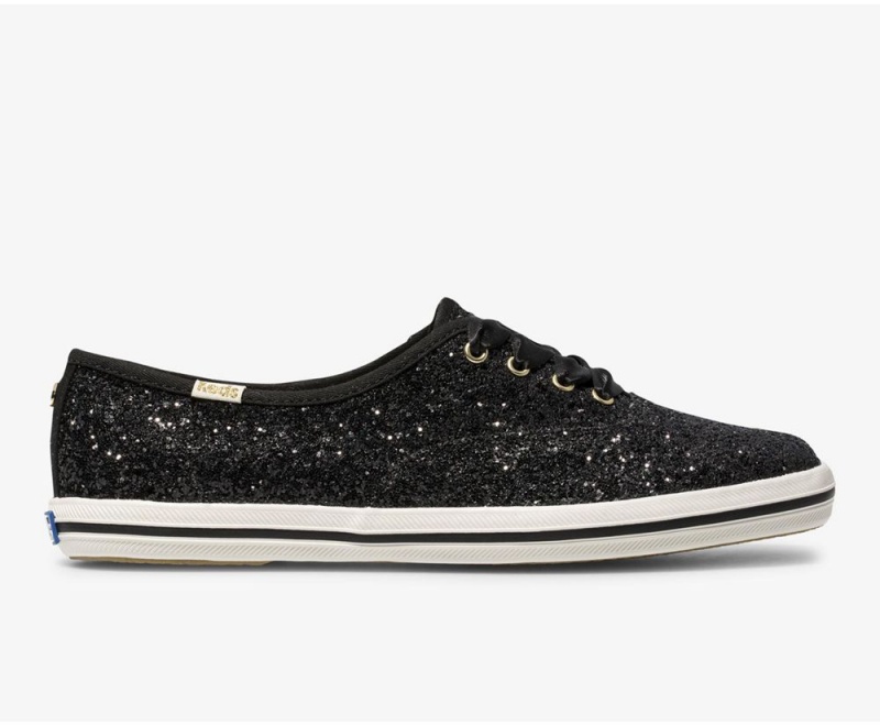 Keds x Kate Spade New York Champion Glitter Sneakers Damen Schwarz | KJH763854