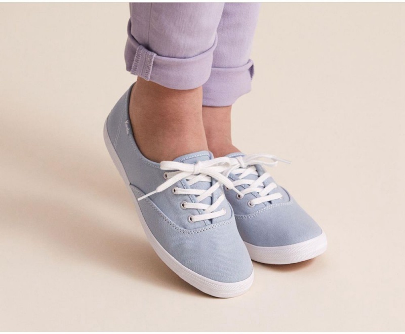 Keds x Organic Baumwoll Champion Sneakers Damen Blau | TFI967345