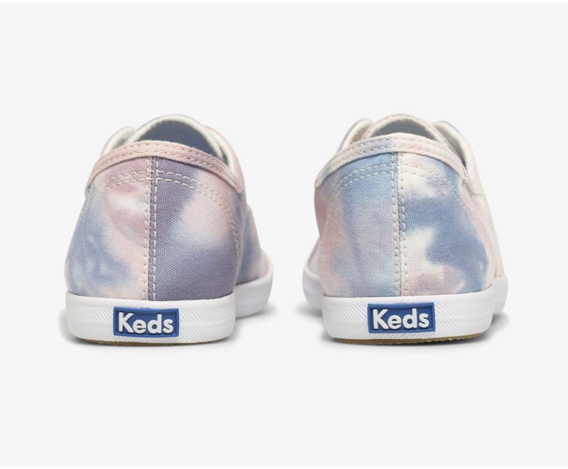 Keds x Organic Baumwoll Chillax Washable Tie Dye Slip On Damen Rosa Blau | FBU251467