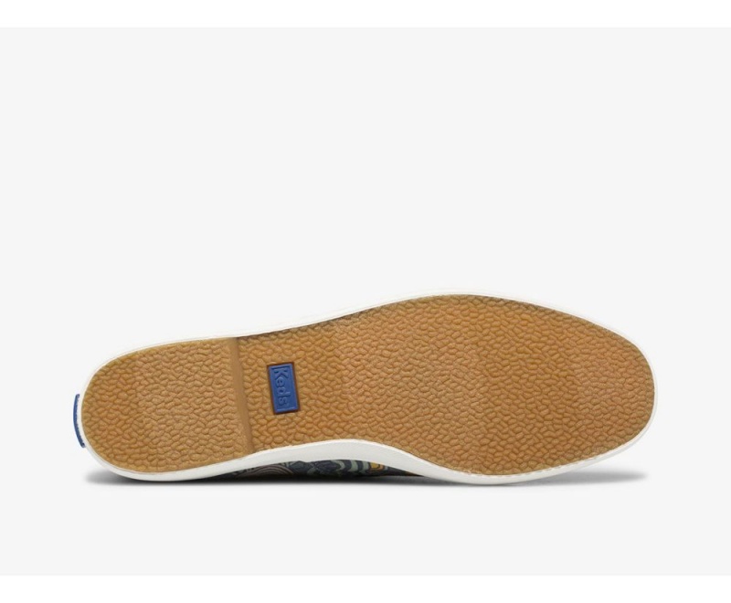 Keds x Organic Baumwoll Chillax Washable Ripple Twill Slip On Damen Navy Mehrfarbig | ODW724180