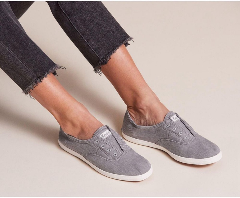 Keds x Organic Baumwoll Chillax Washable Slip On Damen Grau | KGU146352