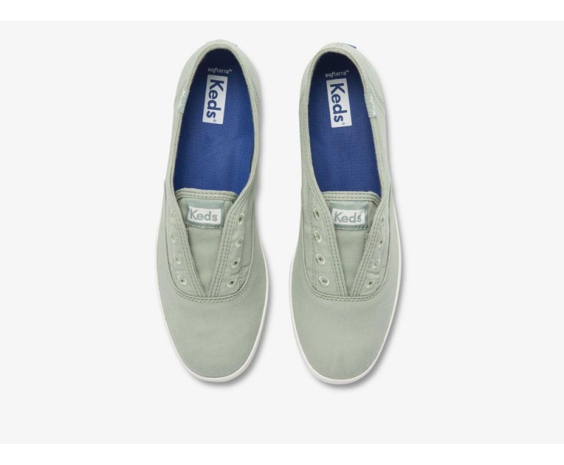 Keds x Organic Baumwoll Chillax Washable Slip On Damen Grün | PZC126370