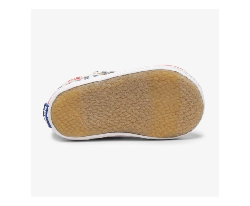 Keds x Organic Baumwoll Kickstart Crib Sneakers Mädchen Weiß Blau | RPJ729546