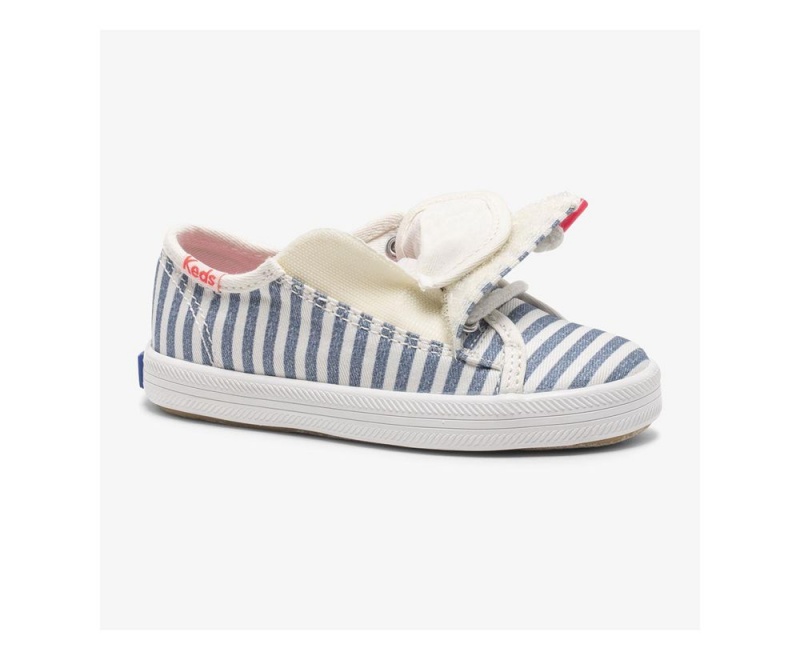 Keds x Organic Baumwoll Kickstart Jr. Sneakers Mädchen Weiß Blau | KAM321560