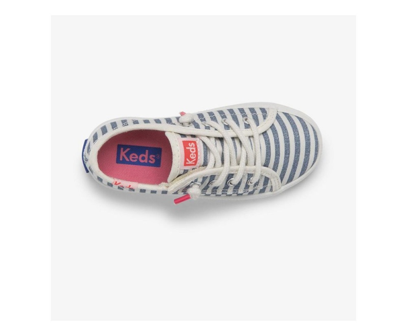 Keds x Organic Baumwoll Kickstart Jr. Sneakers Mädchen Weiß Blau | KAM321560