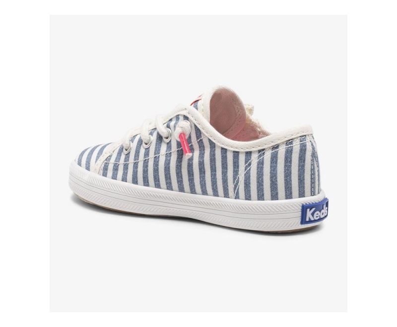 Keds x Organic Baumwoll Kickstart Jr. Sneakers Mädchen Weiß Blau | KAM321560