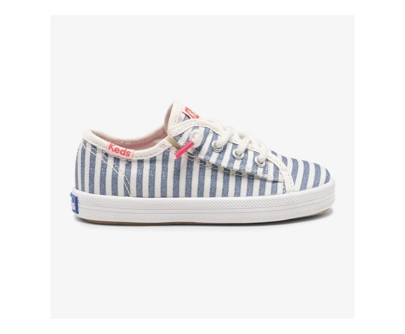 Keds x Organic Baumwoll Kickstart Jr. Sneakers Mädchen Weiß Blau | KAM321560