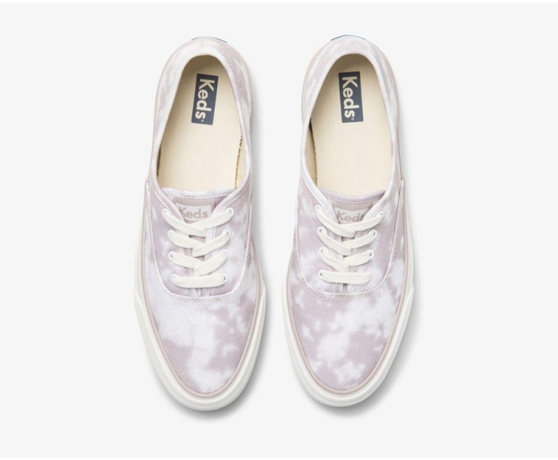 Keds x Organic Baumwoll Surfer Tie Dye Sneakers Damen Lila | JOU395017