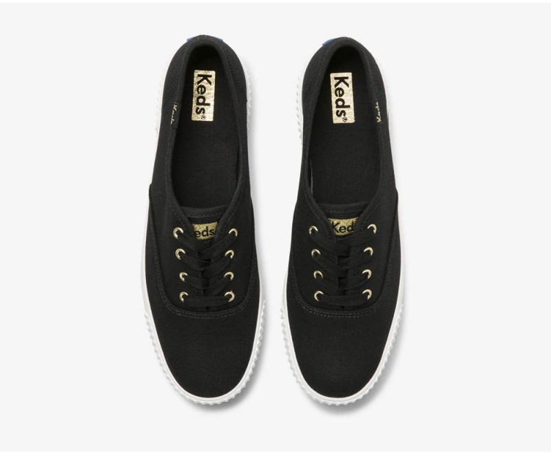 Keds x Organic Baumwoll Triple AMP Sneakers Damen Schwarz | GVO374589