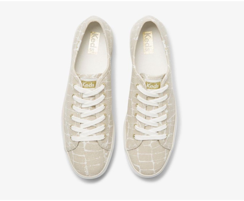 Keds x Organic Baumwoll Triple Kick Croc Sneakers Damen Grau | FJU413569