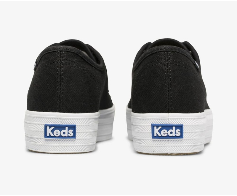 Keds x Organic Baumwoll Triple Kick Sneakers Damen Schwarz | GSO018394