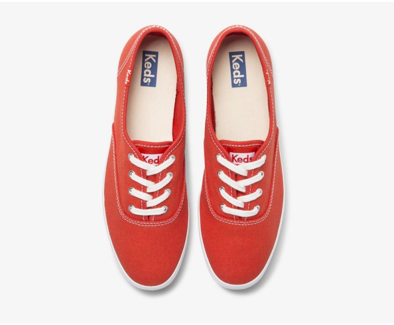 Keds x Organic Baumwoll Washable Champion Sneakers Damen Rot | RBK501263