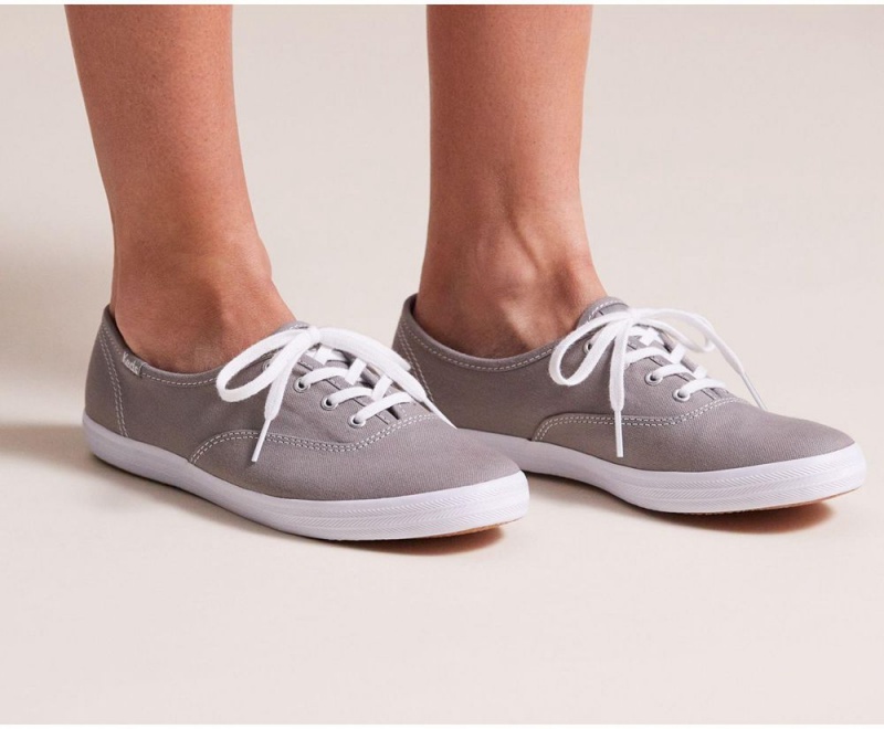 Keds x Organic Baumwoll Washable Champion Sneakers Damen Grau | GBN376852