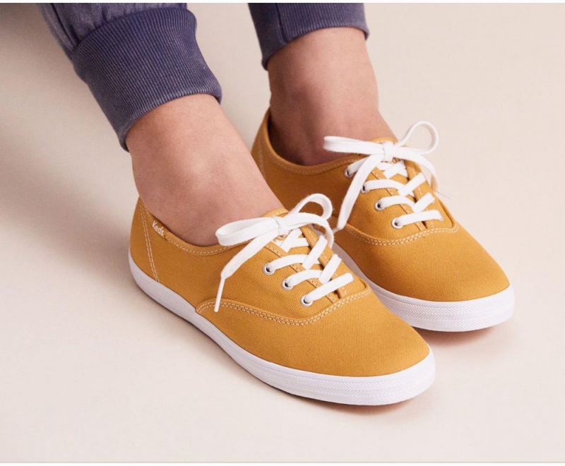 Keds x Organic Baumwoll Washable Champion Sneakers Damen Gold | OLC792305