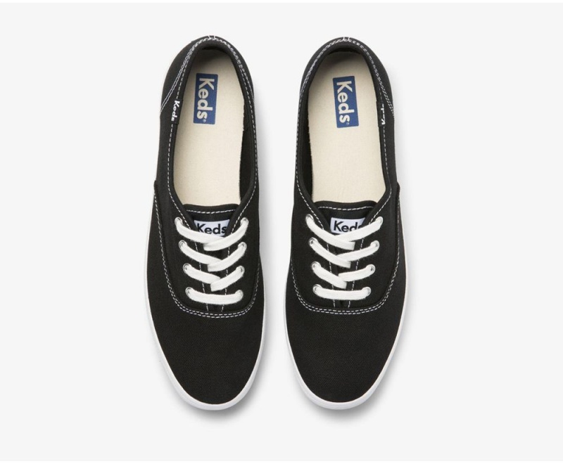 Keds x Organic Baumwoll Washable Champion Sneakers Damen Schwarz Weiß | AOE563784