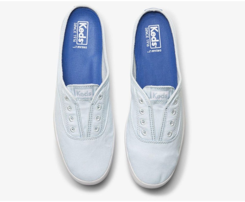 Keds x Organic Baumwoll Washable Moxie Mule Mules Damen Blau | HWQ478153