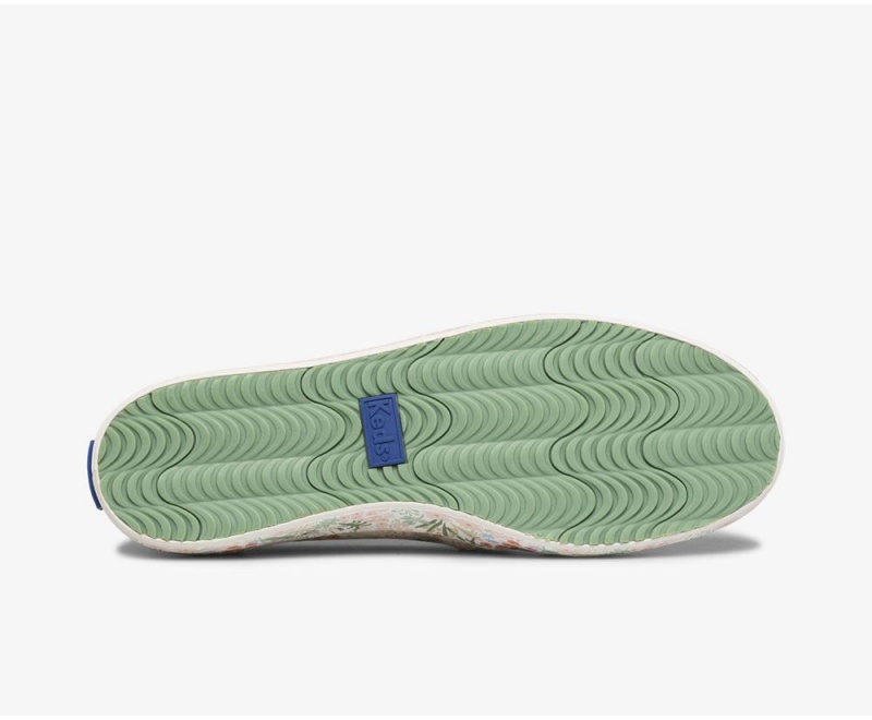 Keds x Rifle Paper Co. Double Decker Meadow Slip On Damen Weiß Mehrfarbig | CQV089217