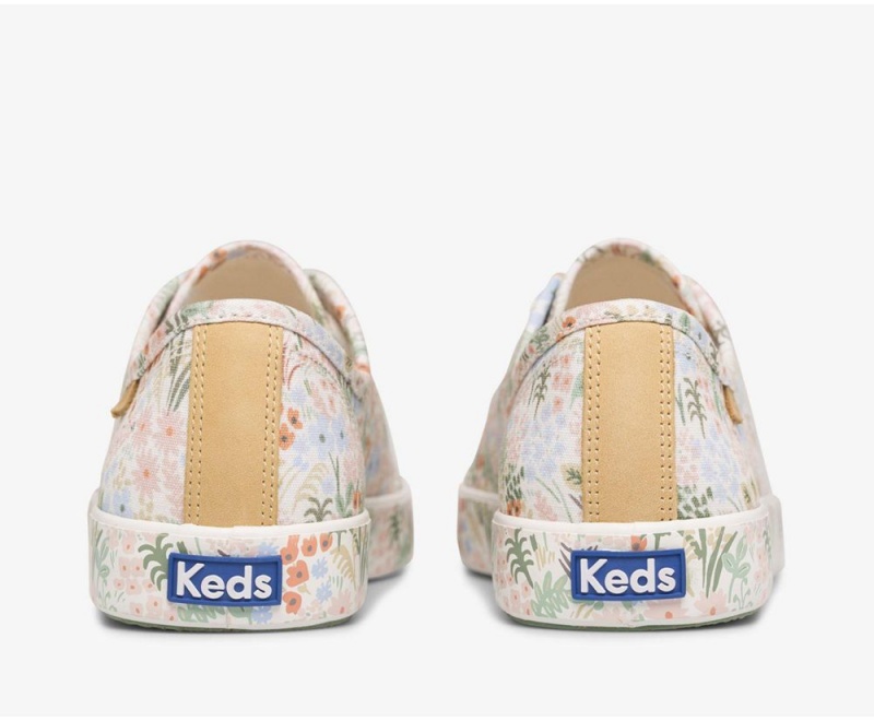 Keds x Rifle Paper Co. Kickstart Meadow Sneakers Damen Weiß Mehrfarbig | KWB398652