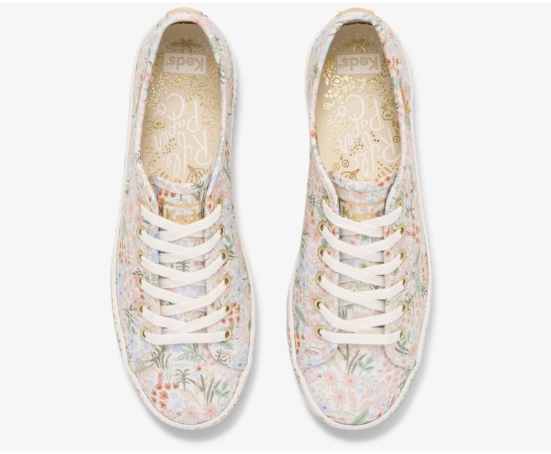 Keds x Rifle Paper Co. Kickstart Meadow Sneakers Damen Weiß Mehrfarbig | KWB398652