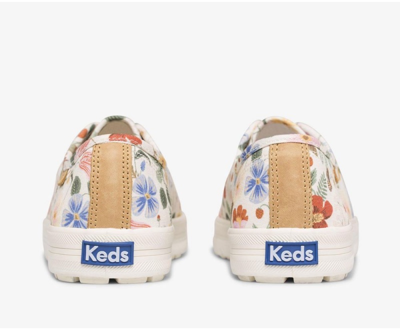 Keds x Rifle Paper Co. Kickstart TRX Strawberry Fields Sneakers Damen Weiß Mehrfarbig | GPH269140