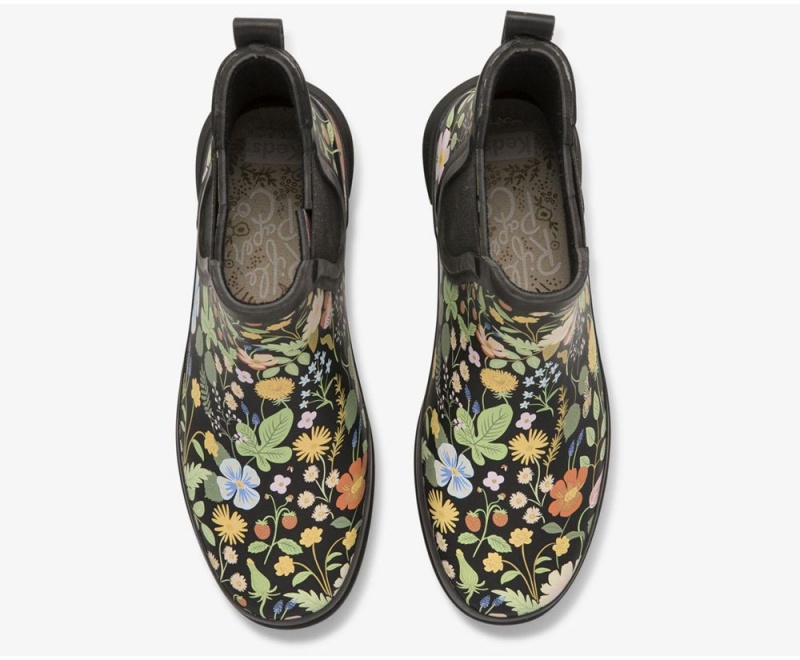 Keds x Rifle Paper Co. Rowan Regenstiefel Damen Schwarz Mehrfarbig | OIM782534